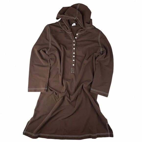 J. Crew Quarter-Sleeve Hooded Sweatshirt Dress - Picture 5 of 7